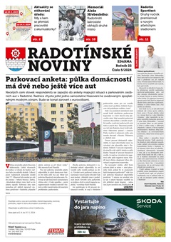 Úvodní strana Radotínských novin č. 5/2024