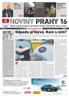 Titulní strana Novin Prahy 16 1/2021