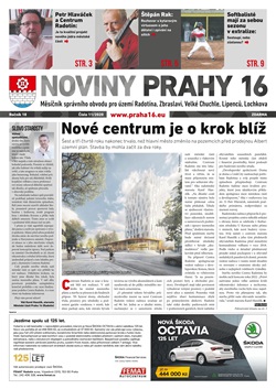 Titulní strana listopadového vydání Novin Prahy 16