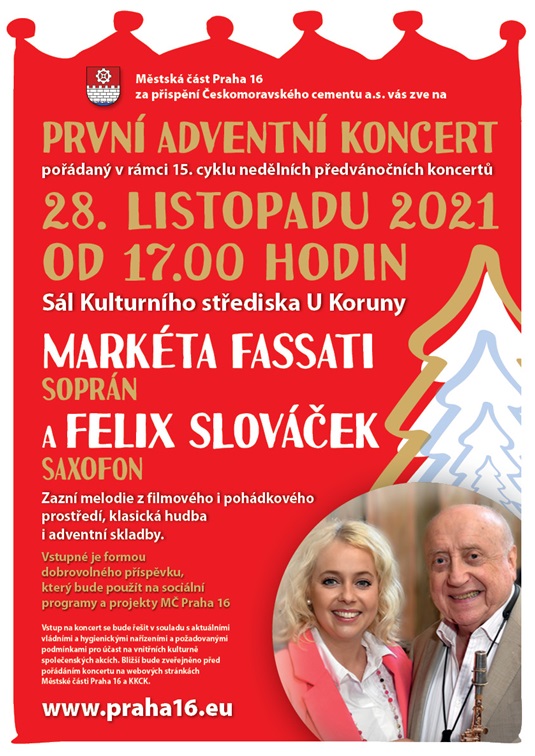 První adventní koncert Markéta Fassati, Felix Slováček, 28.11.2021