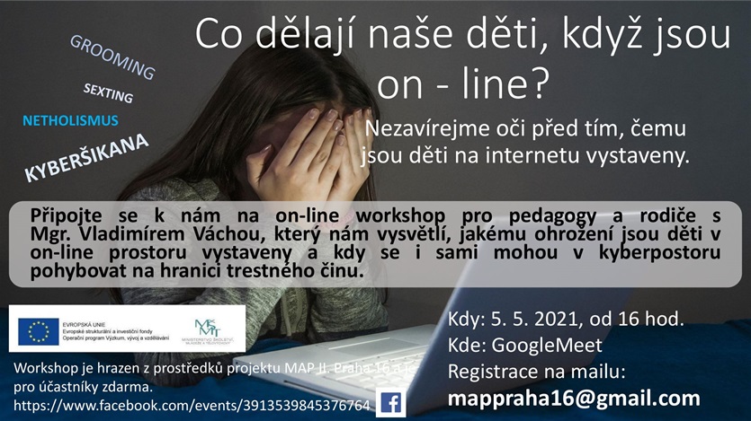 Pozvánka na on-line workshop: Co dělají děti, když jsou on-line, 5.5.2021