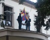 Vyvěšení tibetské vlajky 10.3.<br />foto: E. Souček