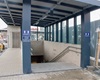 Na nástupiště se lze dostat buď provizorní lávkou nebo novou částí podchodu (od Prvomájové ulice), 5.4.2022